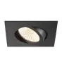 SLV New Tria 68 Foco Aluminium Negro Cuadrado 11W 700lm 60D - 918-930 Dim To Warm | Recorte 68mm - Mejor Reproducción De Color