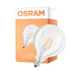 Osram Classic LED E27 Globe Con Filamento Clara 4W 470lm - 827 Luz Muy Cálida | Reemplazo 40W - UKCA Versión